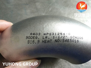 الفولاذ المقاوم للصدأ تركيبات ASTM A403 A815 S31254 B16.9 45 ° LR الكوع