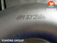 ASTM A403 WPS31254 / 254 SMO / 1.4547 كوع الفولاذ المقاوم للصدأ الفائق لحام الكوع