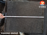 صفيحة أنابيب البافل نصف دائرية مربعة من الفولاذ الكربوني لمبادل الحرارة EN 10025-2 S235JR
