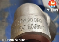 تركيبات فولاذية سوبر دوبلكس مزورة ASTM A182 F53 كوع 90DEG 1/2 '' 3000 # NPT B16.11