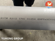 ASTM A312 S31254 الأنابيب الملحومة الفولاذية المقاومة للصدأ المزدوجة للتطبيقات البحرية