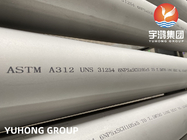 ASTM A312 S31254 الأنابيب الملحومة الفولاذية المقاومة للصدأ المزدوجة للتطبيقات البحرية