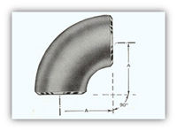 تجهيزات اللحام بعقب الفولاذ المقاوم للصدأ تقليل طويل ، 90 درجة الكوع ، 1/2 "إلى 60" ، sch40 / sch80 ، sch160 ، XXS B16.9