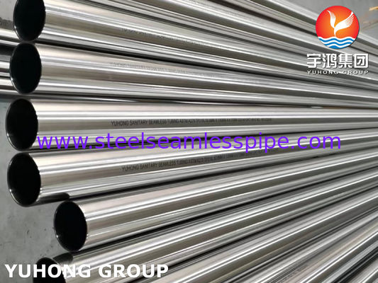 أنبوب صحي بلا مسام من الفولاذ المقاوم للصدأ ASTM A270 TP316L 320 صخور مطلية في الخارج