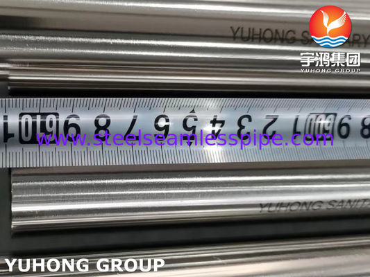 أنبوب صحي بلا مسام من الفولاذ المقاوم للصدأ ASTM A270 TP316L 320 صخور مطلية في الخارج