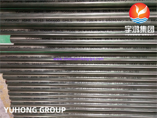 ASME SB163 Inconel 600 / UNS N06600 أنبوب مبادل حرارة بدون خيوط من سبائك النيكل
