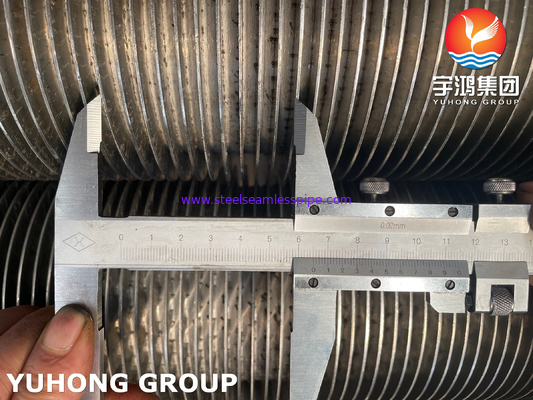ASTM A312 TP304H HFW 304 لولبي زعنفة أنبوب نقل الحرارة زعنفة سخان أنبوب