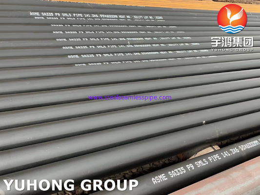 ASTM A335 P9 أنابيب الفولاذ السبائك عالية درجة الحرارة لمبادل الحرارة الملونة باللون الأسود