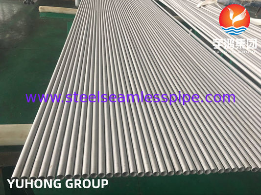 أنبوب بلا مسام من الفولاذ المقاوم للصدأ ASTM A 213 TP304/304L ، TP316L ، TP310S ، TP316Ti ، TP321/321H ، TP347 ، TP317 قوة عالية للتطبيق في غلاية التدفئة بمبادل الحرارة