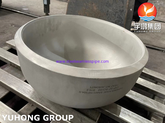 ASME SA403 WP304-S غطاء الفولاذ المقاوم للصدأ حجم كبير 40 بوصة