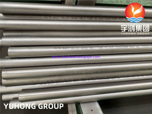 ASTM B407 / ASME SB407 Incoloy 800H (Din 1.4958) UNS N08810 أنابيب سبائك النيكل