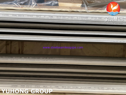 ASME SA213 TP304/304L أنبوب U المنحني السلس من الفولاذ المقاوم للصدأ لمبادل الحرارة