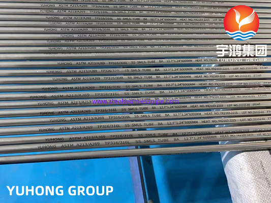 ASTM A213/A269 TP316/316L 1.4401/1.4404 الأنبوب المتسخ الساطع من الفولاذ المقاوم للصدأ