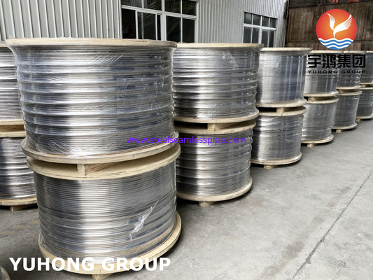أنابيب الملفوفة من الفولاذ المقاوم للصدأ المشمس الساطع ، ASTM A213 / A269 SS304 / SS316L