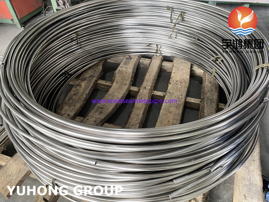 أنابيب الملفوفة من الفولاذ المقاوم للصدأ المشمس الساطع ، ASTM A213 / A269 SS304 / SS316L