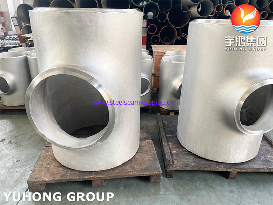SS316L صلصة لحام مؤخرة ، A403 WP316L Tee متساوية (بدون خيط / لحام) ، B16.9 القياسية