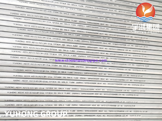 ASTM A213 TP304 1.4301 الأنابيب السامة Austenitic لدرجة الحرارة العالية