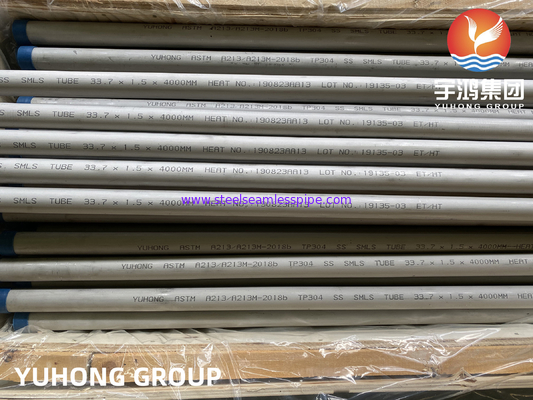 ASTM A213 TP304 1.4301 الأنابيب السامة Austenitic لدرجة الحرارة العالية
