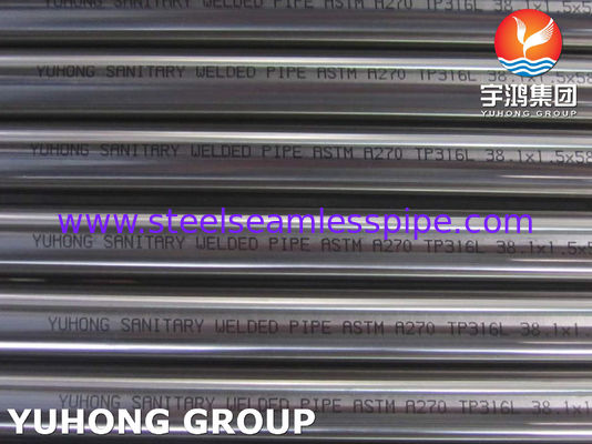 أنبوب من الفولاذ المقاوم للصدأ الصحي غير الملحوم ASTM A270 TP316L بسطح مصقول ومقاوم للتآكل