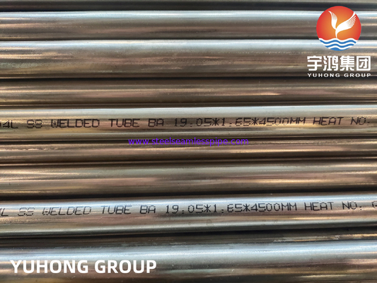 ASME SA249 TP304 304L SUS304 1.4301 الأنبوب المطاوئ لمكثفات المرجل