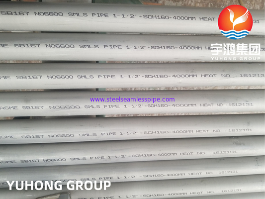 ASTM B167 Inconel 600 N06600 الألياف النيكلية الأنابيب والأنابيب السلسة