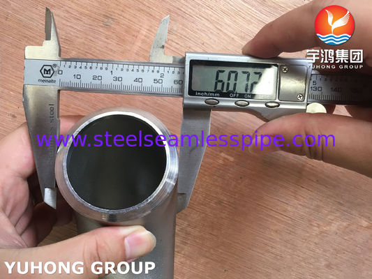 ANSI B16.9 وصلات مواسير من الفولاذ المقاوم للصدأ ASTM B366 WP904L 90 درجة كوع LR
