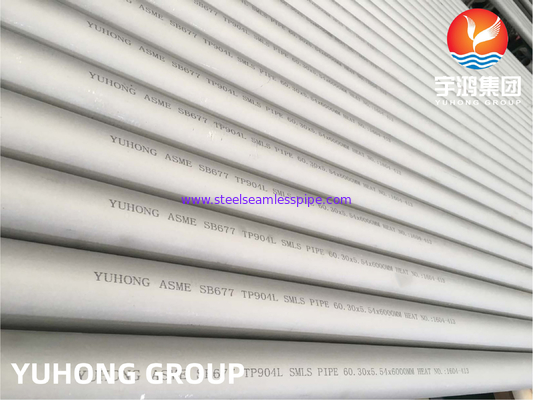 ASME SB677 N08904 TP904L 1.4539 أنابيب SMLS الاستينيتية للنفط والغاز