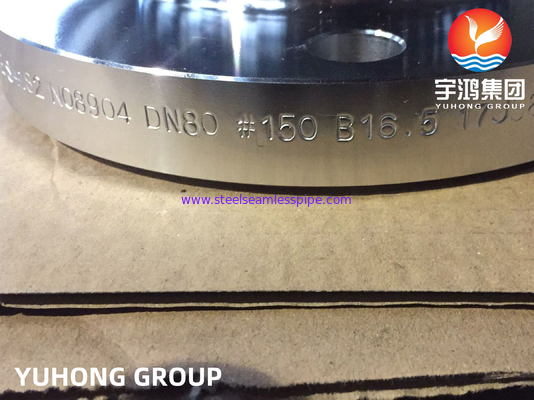 أسميه SA182 F904L، UNS N08904 الفولاذ المقاوم للصدأ الزحلق على الأطراف الرفيعة الوجه B16.5