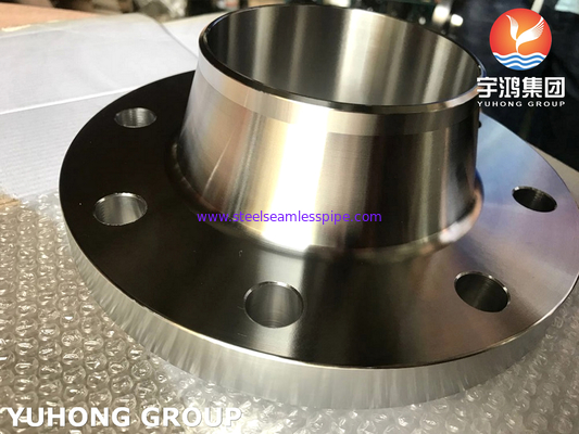 SA182 F60 / UNS S32205 اللفافة الفولاذية المزدوجة المزدوجة ، وجه RF ذو الرقبة المطاطية ANSI B16.5، لمعدات معالجة مياه الصرف الصحي