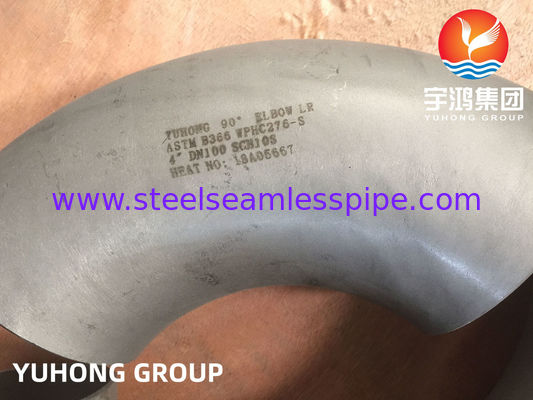 ASTM B366 Hastelloy WPHC276 / N10276 90 LR Elbow, B16.9 وصلة أنابيب للمفاعلات الكيميائية
