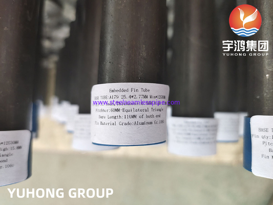 ASTM A179 G-Type زعنفة أنبوب ألومنيوم 1060 أنبوب زعنفة مضمن
