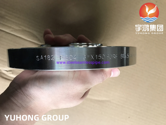 ASME A182 F304/f304L/F316 / F316L Brida de Acero زلق غير مضاد للصدأ على اللفافة لحام رقبة اللفافة RF FF