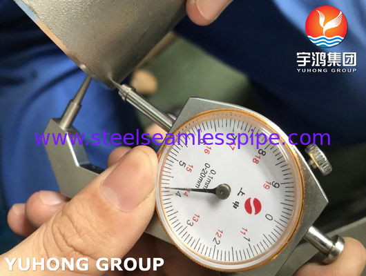 مواسير فولاذية مزدوجة الأنبوب متساوي الإنطلاق ASTM A815 S31803 B16.9 مبادل حراري لزيت الغاز