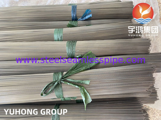 أنبوب الشعيرات من الفولاذ المقاوم للصدأ مضخم ASTM A213 / ASTM A269 TP304/304L TP316/316L 19.05 X 1.65 X 6096MM