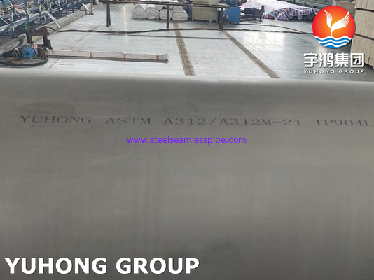 ASTM A312 TP904L أنابيب الفولاذ المقاوم للصدأ ذات القطر الخارجي الكبير لصناعة البتروكيماويات