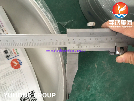 A403 WP304 / WP304L غطاء الفولاذ المقاوم للصدأ ، إصلاحات لحام المؤخرة B16.9لإنتاج الأوعية الضغطية
