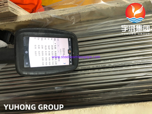 ASTM A213 TP316L الأنبوب المتسخ الخالي من الفولاذ المقاوم للصدأ