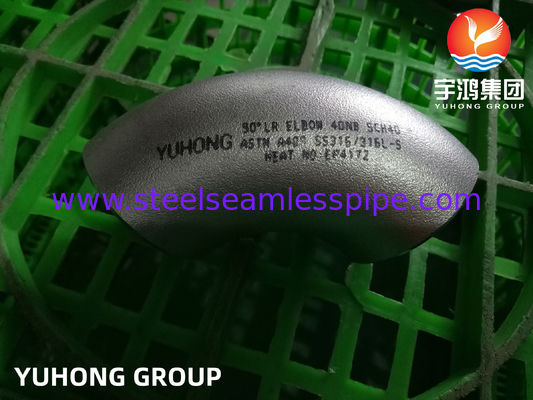 أنابيب الفولاذ المقاوم للصدأ بدون خيوط A403 WP304 WP304L WP316 الكوع 45Deg 90Deg 180Deg 1/2 " NB - 48" NB