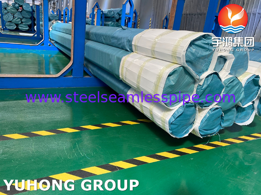 أنبوب مبادلة الحرارة المواد المشمسة المخلطة ASME SA213 TP321 25 * 2 * 9000MM ، الحد الأدنى للكفاءة الجدارية