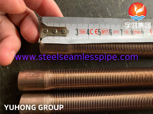 ASTM B111 UNS C70600 أنبوب سبيكل نحاس سبيكل سبيكل مقايض حرارة أنبوب ذو ريش منخفض