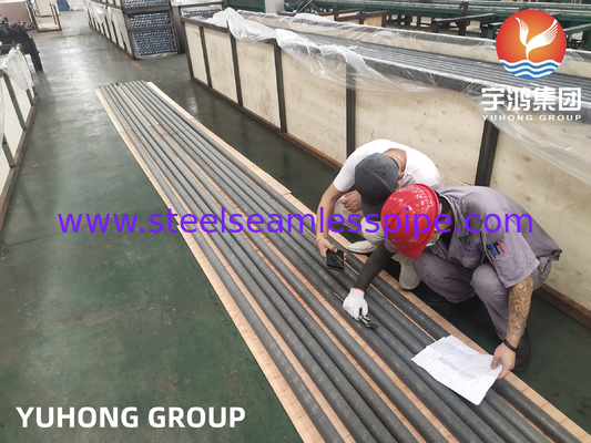 ASTM A213 TP304 أنبوب الزعانف المكبّر للنفط الصناعة المبادلة الحرارية أنبوب تبريد الهواء تطبيق مكثف