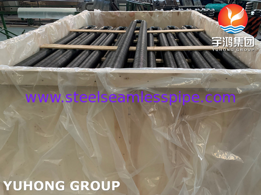 ASME SA106 GR.B أنابيب السطح الممتدة ذات التردد العالي المطاوئة من الفولاذ الكربوني للاقتصاد