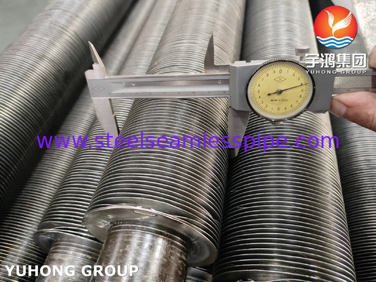 أنبوب الفولاذ الكربوني ASTM A179 مع أسطوانات الألومنيوم 1060، أنبوب ذو أسطوانات من النوع G مدمج