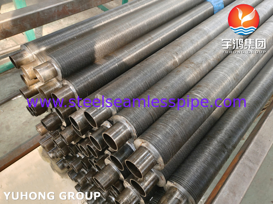 أنبوب الفولاذ الكربوني ASTM A179 مع أسطوانات الألومنيوم 1060، أنبوب ذو أسطوانات من النوع G مدمج