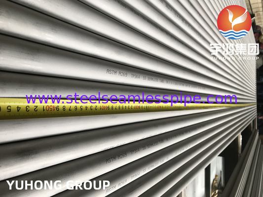 أنبوب مبادلة الحرارة، ASTM A269 TP304، 1.4301 أنبوب بلا مسام من الفولاذ المقاوم للصدأ للمسطحات