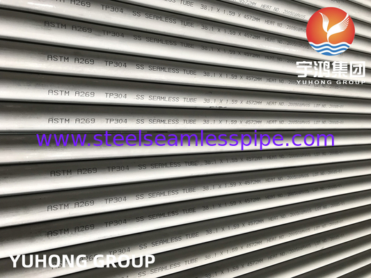 أنبوب مبادلة الحرارة، ASTM A269 TP304، 1.4301 أنبوب بلا مسام من الفولاذ المقاوم للصدأ للمسطحات