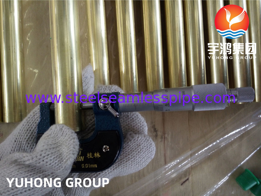 ASTM B111 / ASME SB111 C44300 أنبوب نيكل النحاس بدون مسام لتطبيق نظام تبريد المكثفات