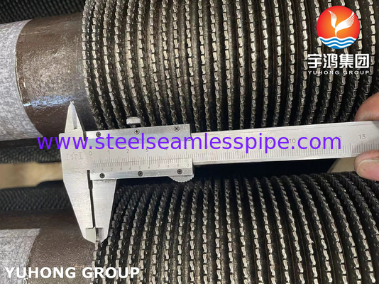 ASTM A335 Gr. P9 أنابيب الفولاذ المسبوب مع 11Cr الزعانف ، أنابيب الزعانف المتسلسلة لفرن النار