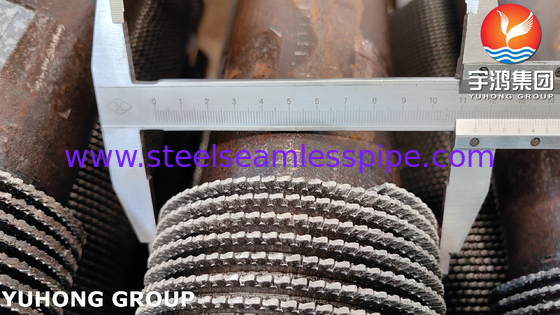 الأنابيب المزدوجة المزدوجة ASTM A335 Gr. P9 الألياف الفولاذية HFW مبادلة الحرارة أنابيب فين
