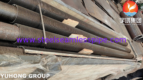 الأنابيب المزدوجة المزدوجة ASTM A335 Gr. P9 الألياف الفولاذية HFW مبادلة الحرارة أنابيب فين